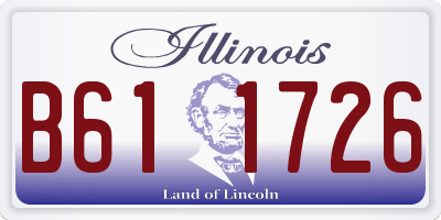 IL license plate B611726