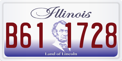 IL license plate B611728