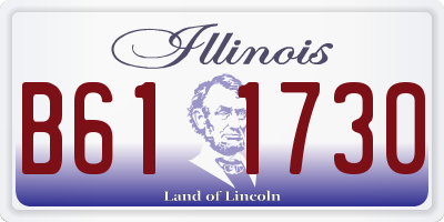 IL license plate B611730