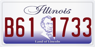 IL license plate B611733