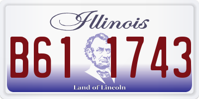 IL license plate B611743