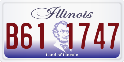IL license plate B611747