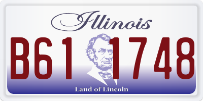 IL license plate B611748
