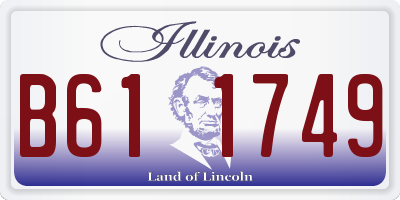 IL license plate B611749