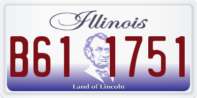 IL license plate B611751