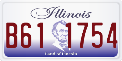 IL license plate B611754
