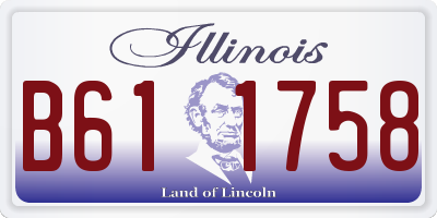 IL license plate B611758