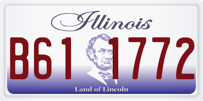 IL license plate B611772