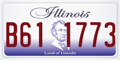 IL license plate B611773