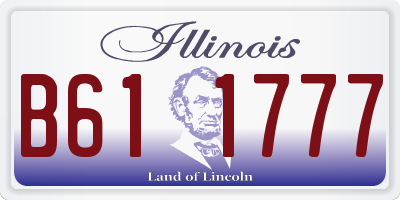 IL license plate B611777