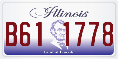 IL license plate B611778