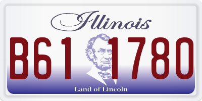 IL license plate B611780