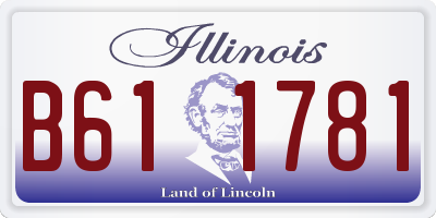 IL license plate B611781