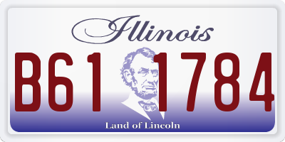 IL license plate B611784
