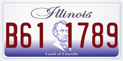 IL license plate B611789