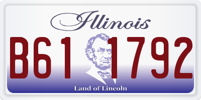 IL license plate B611792