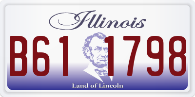 IL license plate B611798