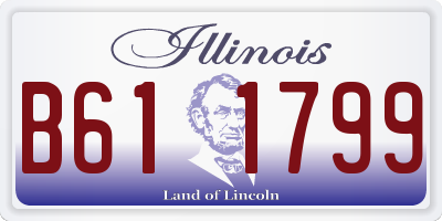 IL license plate B611799