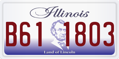 IL license plate B611803