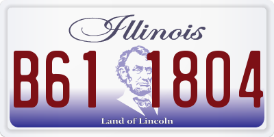 IL license plate B611804