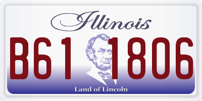 IL license plate B611806