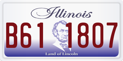IL license plate B611807