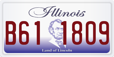 IL license plate B611809