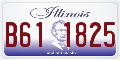 IL license plate B611825
