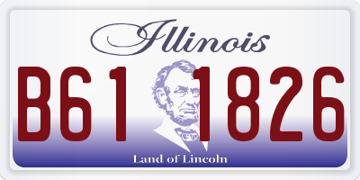 IL license plate B611826