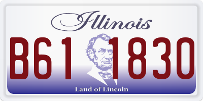 IL license plate B611830