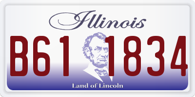 IL license plate B611834