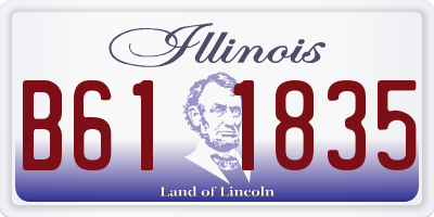 IL license plate B611835