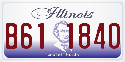 IL license plate B611840