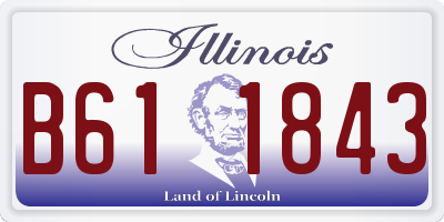 IL license plate B611843