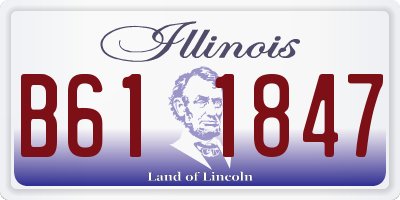 IL license plate B611847