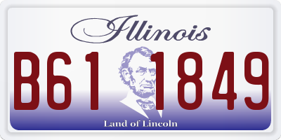 IL license plate B611849