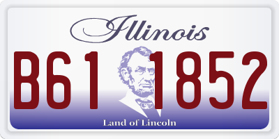 IL license plate B611852