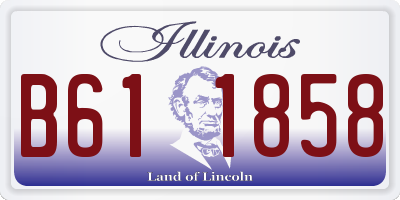 IL license plate B611858
