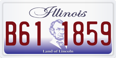 IL license plate B611859