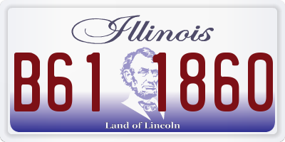 IL license plate B611860