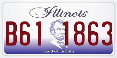 IL license plate B611863