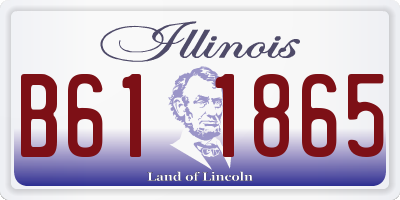 IL license plate B611865