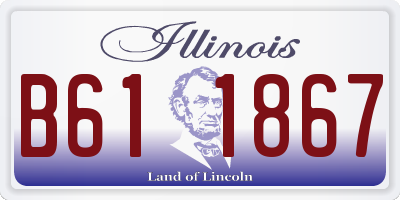 IL license plate B611867