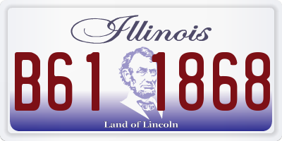 IL license plate B611868