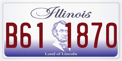 IL license plate B611870
