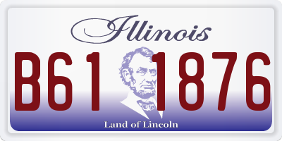 IL license plate B611876