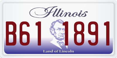 IL license plate B611891