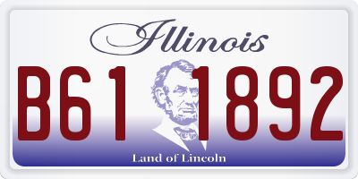 IL license plate B611892