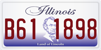 IL license plate B611898