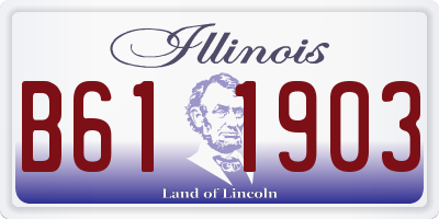IL license plate B611903